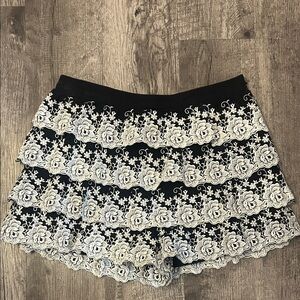 Gianni Bini Black Shorts with Yellow Brand Tag